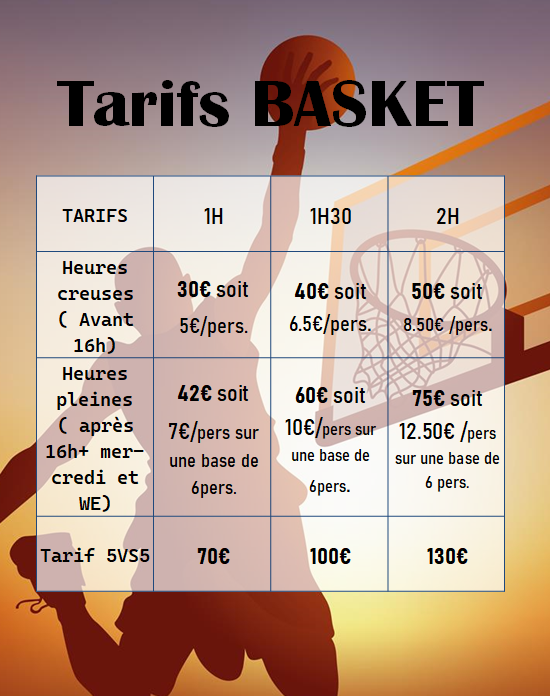 Tarifs Basket